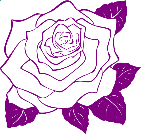 Transparent Background Rose Outline (600x572)