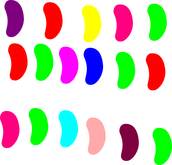 Candy Cane Images - Jelly Bean Vector (600x577)