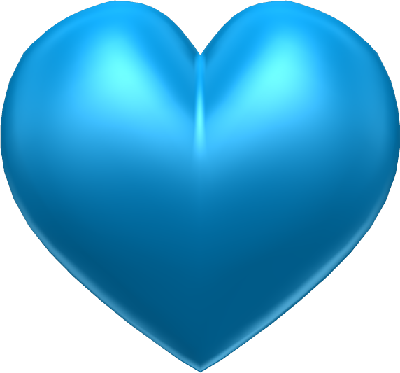 Hearts ‿✿⁀♡♥♡❤ - Corazon Celeste .png (572x533)