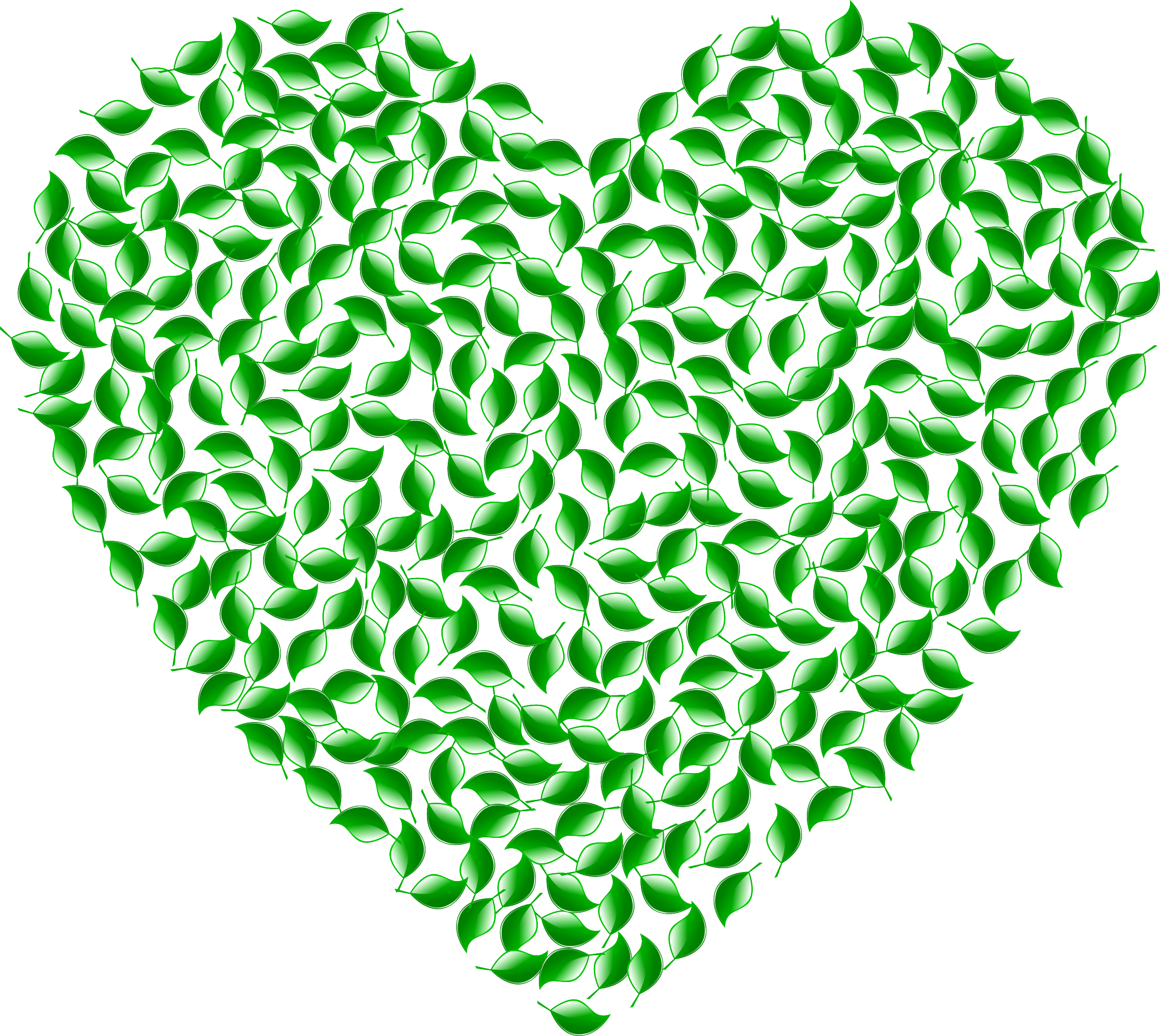 Green Heart - Portable Network Graphics (2342x2092)
