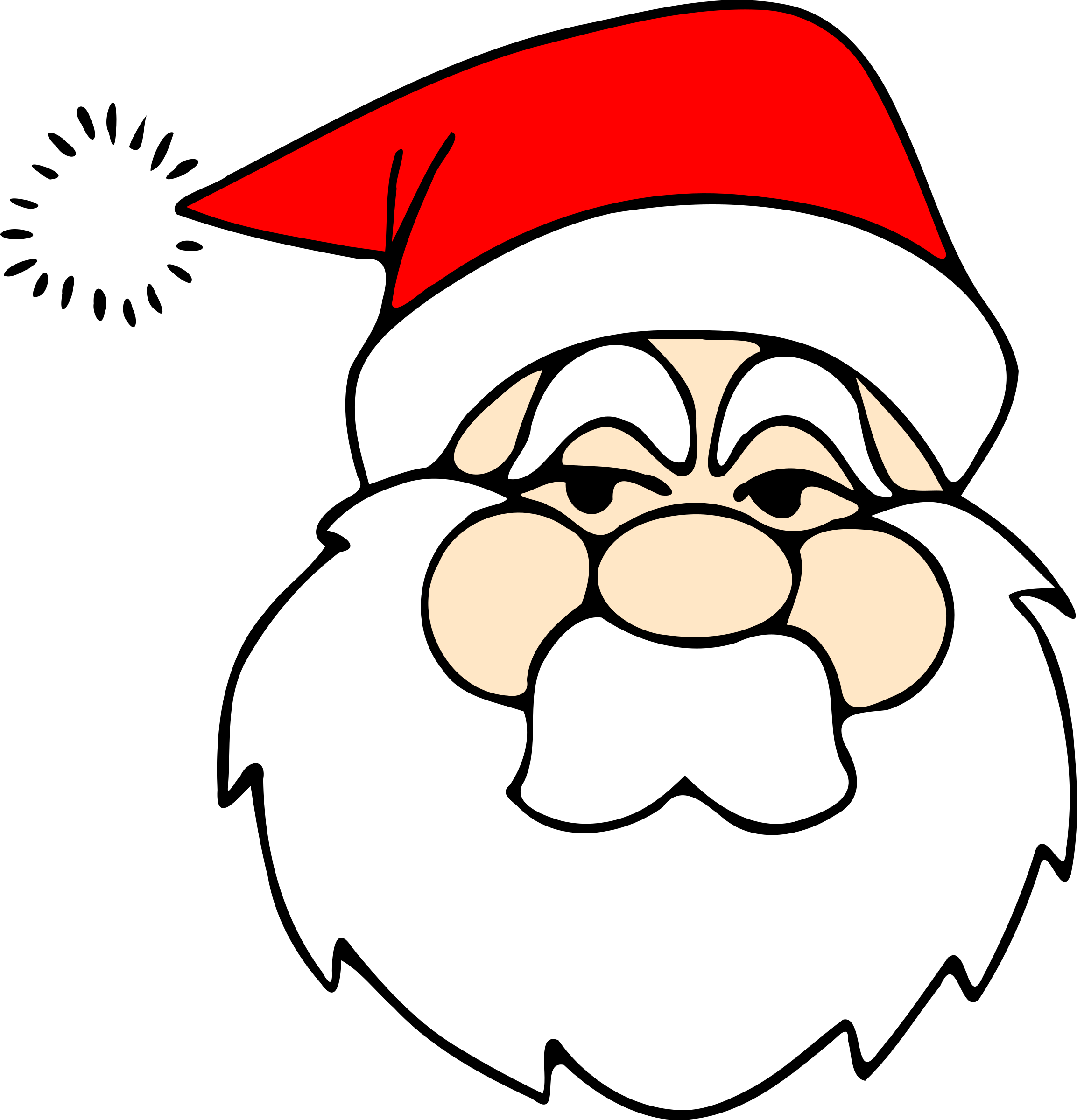Big Image - Santa Face Transparent Background (2307x2400)