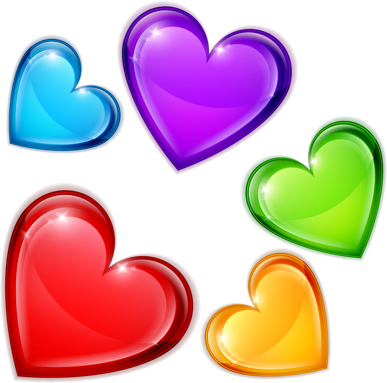 Valentines Day Heart Pattern - Vector Graphics (1629x1611)