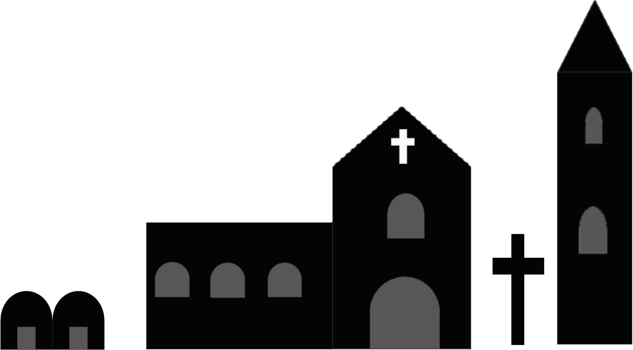 Ireland Monastic Settlement Silhouette - Portable Network Graphics (2400x1697)