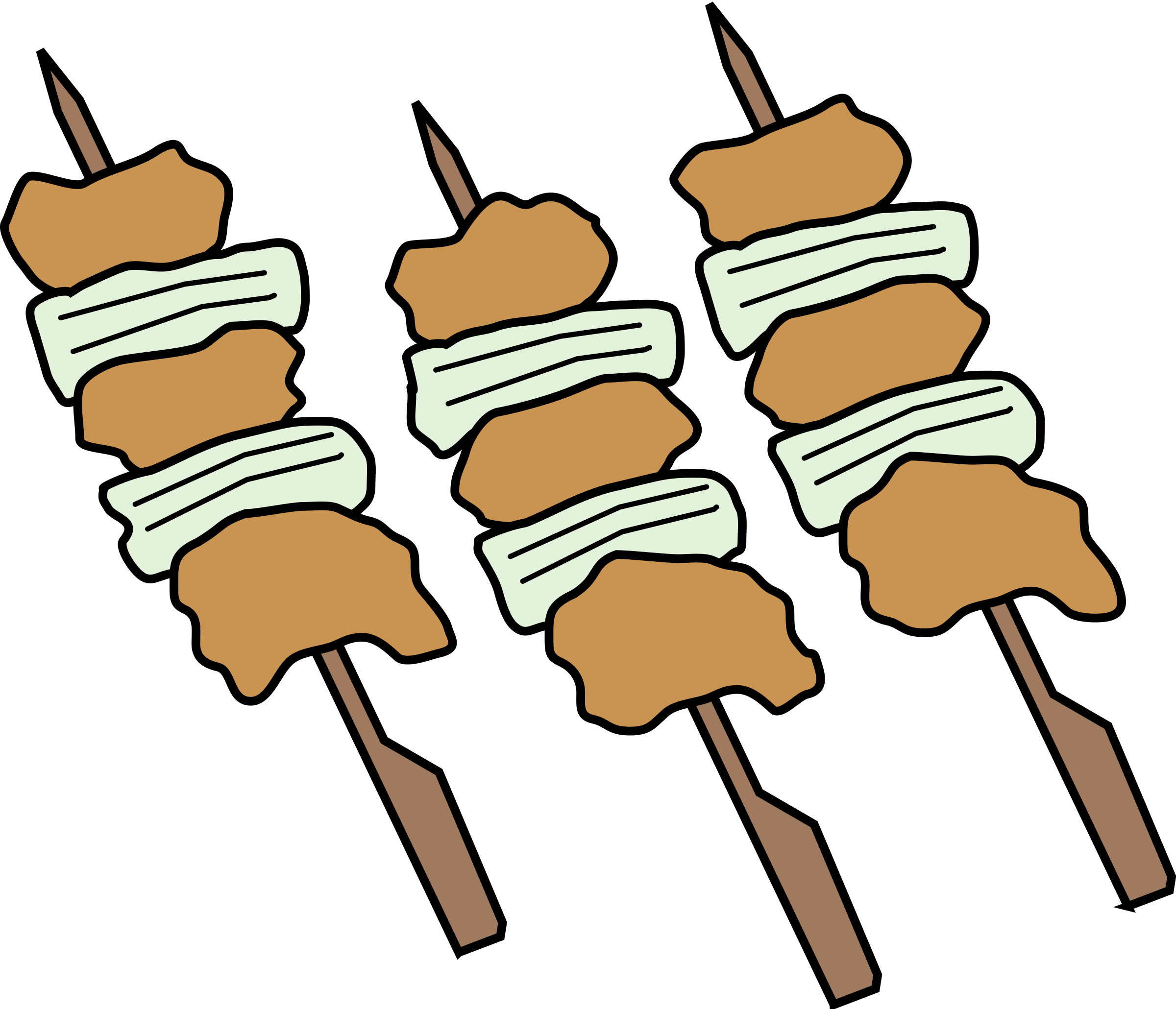 Yakitori Clipart (2400x2060)