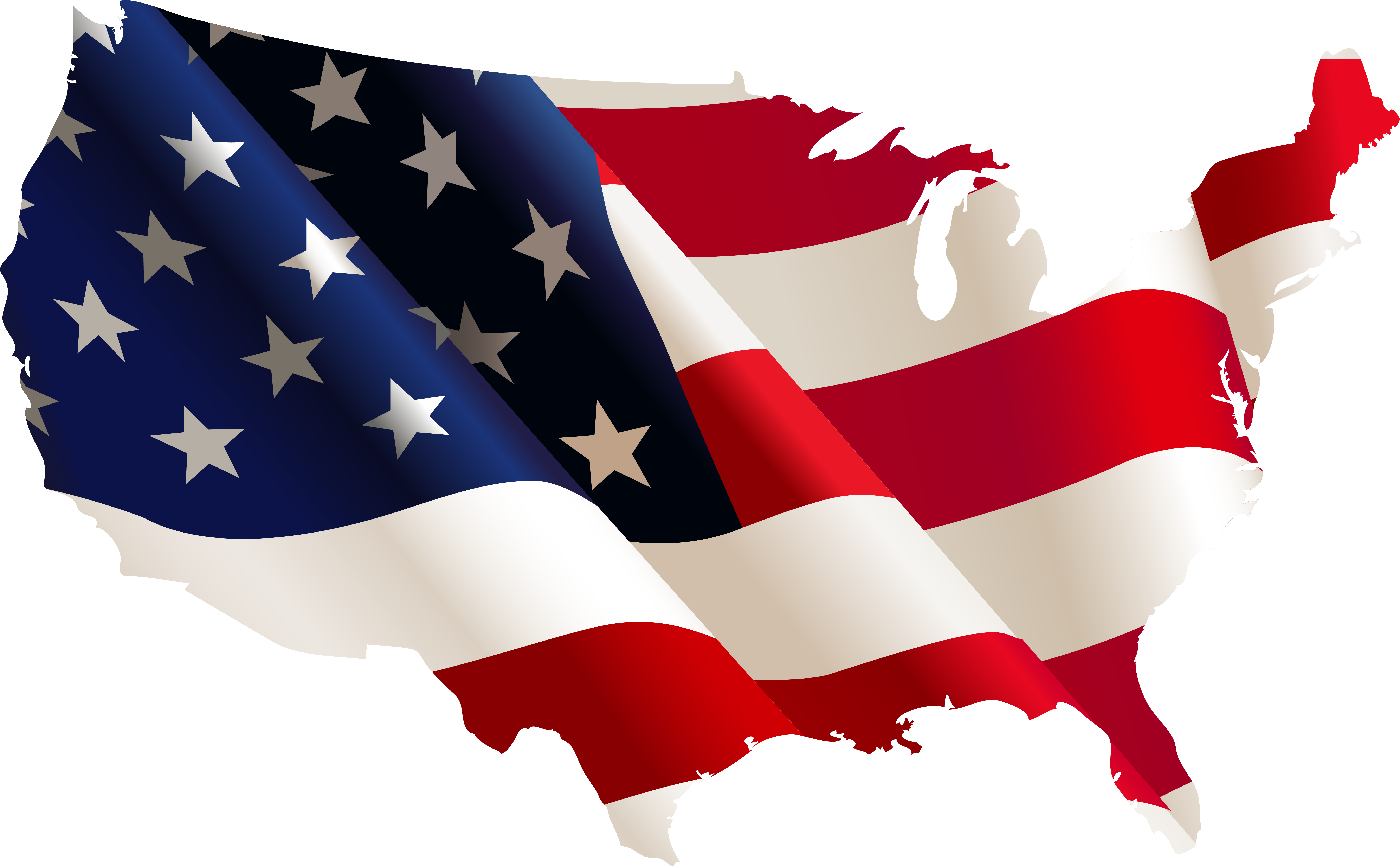 Services We Offer - United States Map Flag (7066x4506)