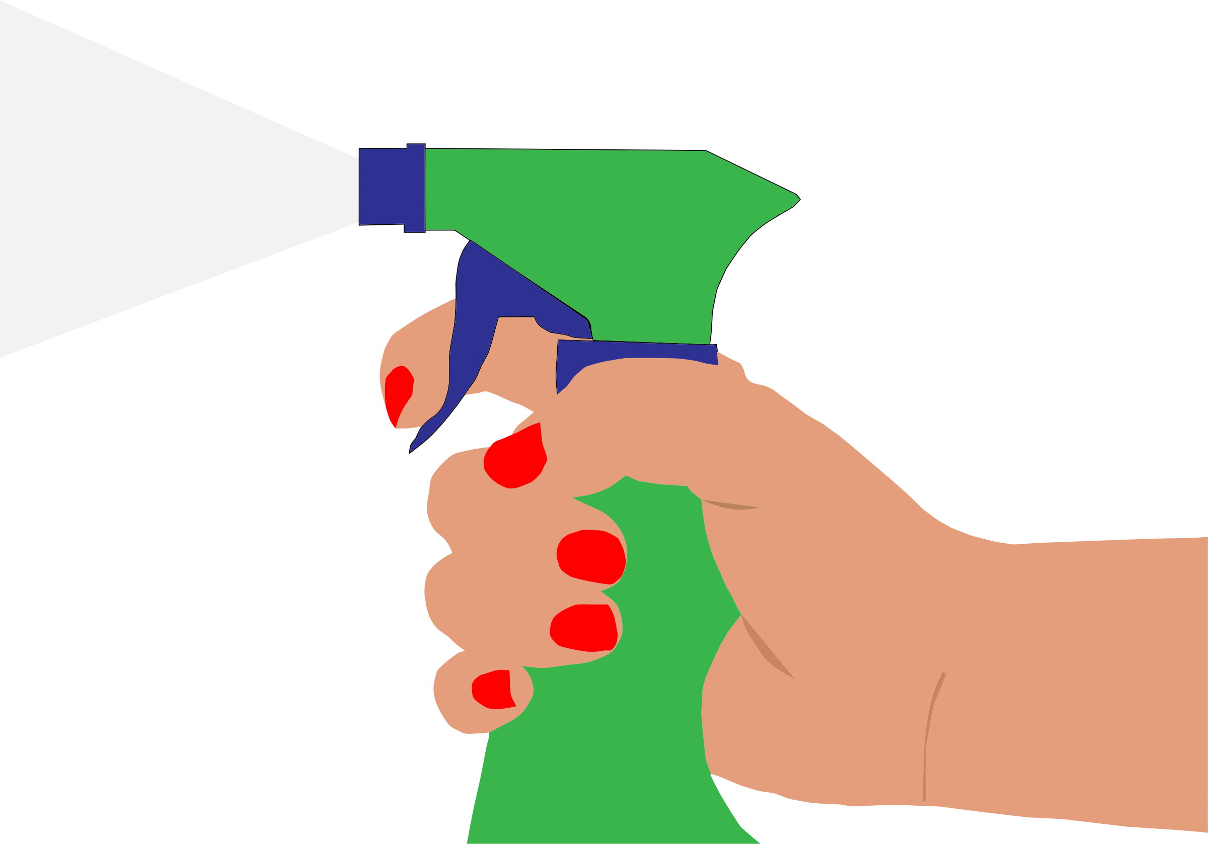 Solution - Spray Bottle Clip Art (2400x1678)