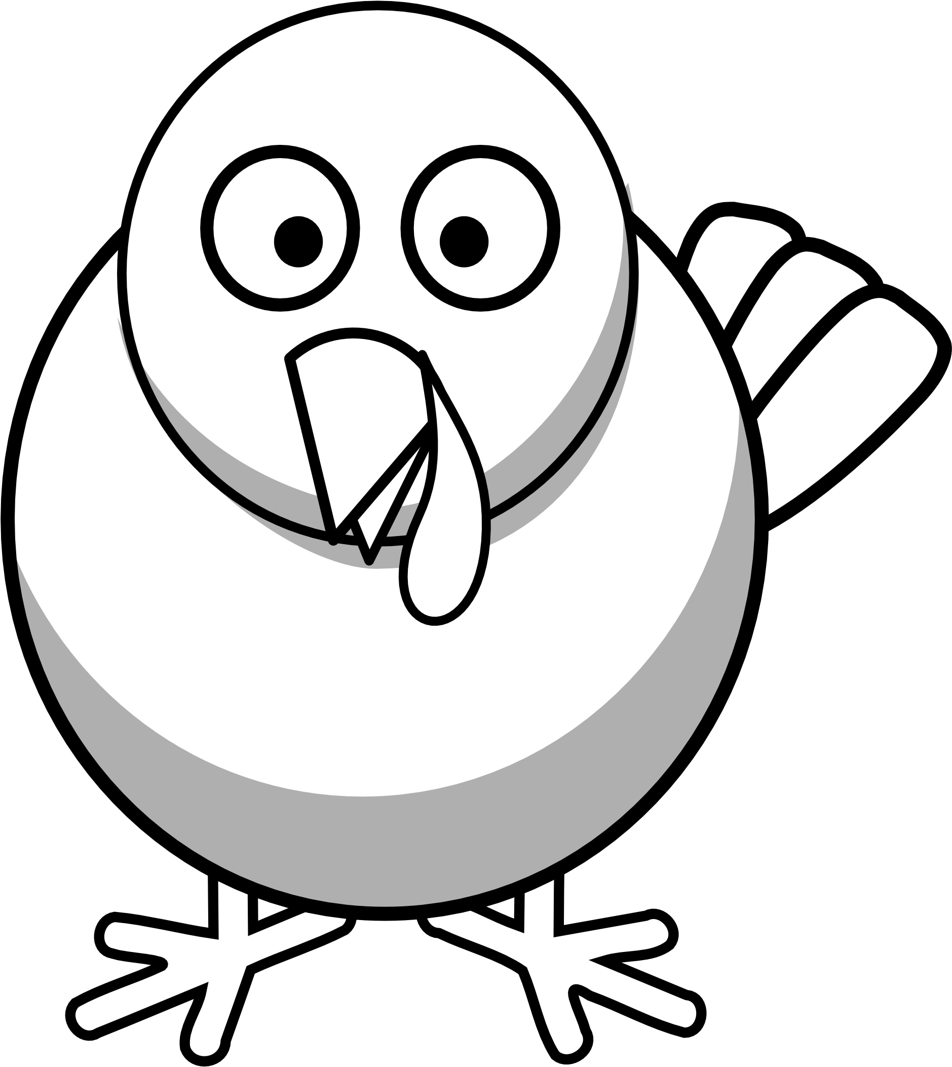 Peace Dove Clipart Line Drawing - Coloring Book Turkey (1979x2375)