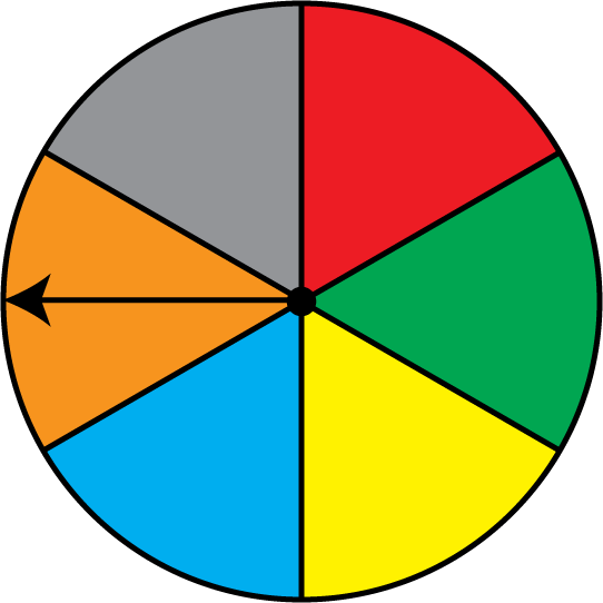 Math Clip Art Spinner 6 Sections Result - Game Spinner No Background (542x542)