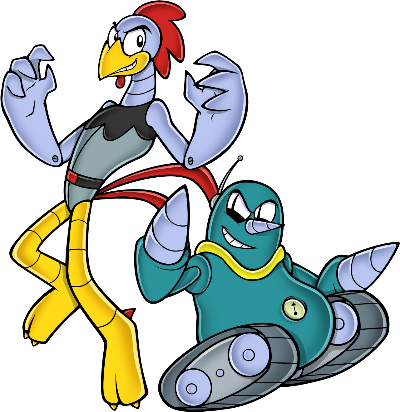 Scratch And Grounder - Cartoon (1372x1396)