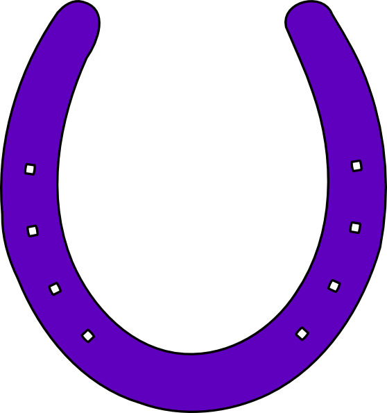 Blue Horseshoe Clipart (558x595)