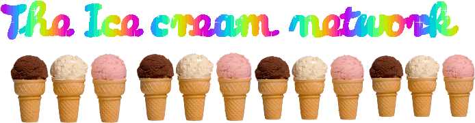 Clueless / Wild Fox - Three Ice Cream Cones Concession Decal Sign Cart Trailer (700x215)