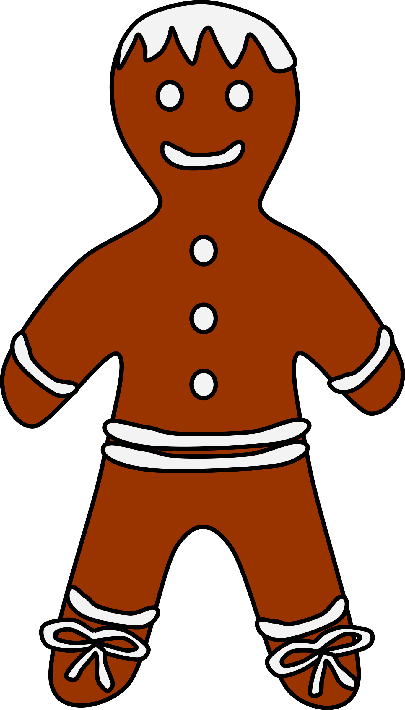 Gingerbread Boy - Pepparkaka Tecknad (1371x2400)