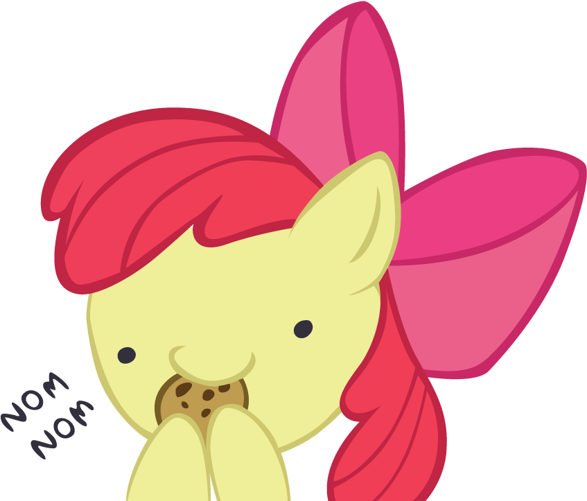 Apple Bloom - Rainbow Dash Nom Nom (850x750)