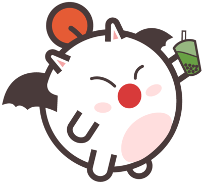 Bubble Tea Moogle By Azurejin - Bubble Tea Moogle By Azurejin (400x364)