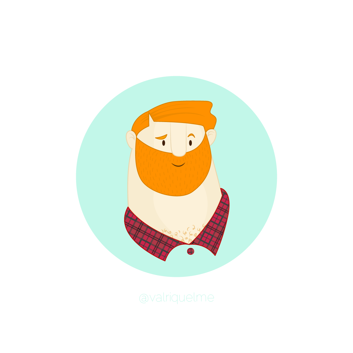 Lumberjack Face - Cartoon (1183x1183)