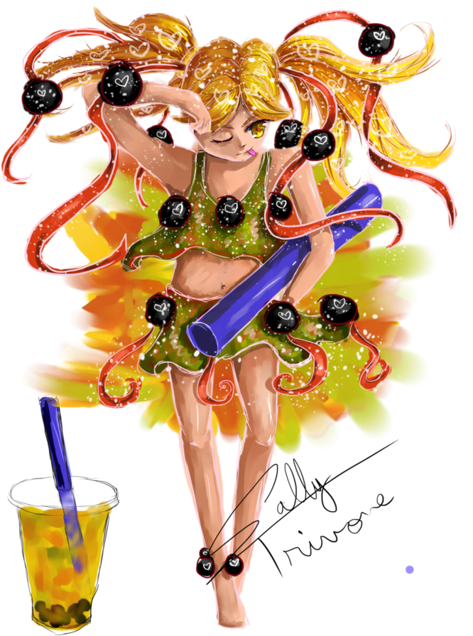 Bubble Tea Girl By Sallytrivone - Bubble Tea (806x990)