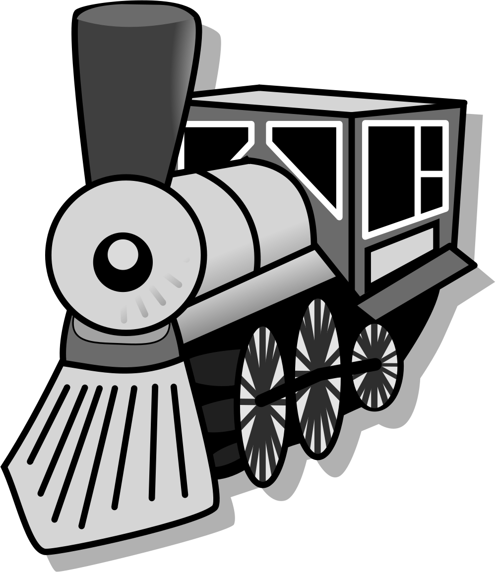 Open - Train Clip Art (1000x1154)