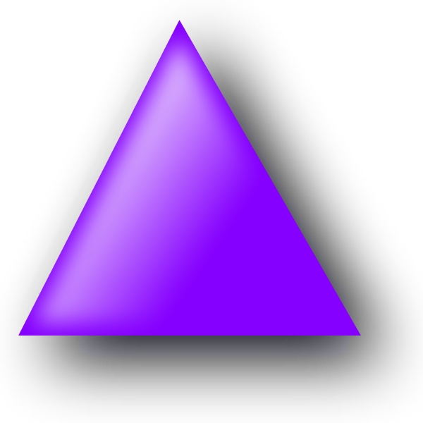 Triangle Clipart Purple - Triangle (600x600)