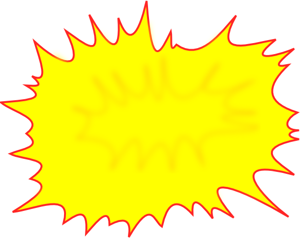 Explosion Clipart Burst - Large Comic Book Bubbles (600x475)