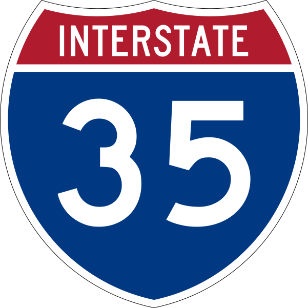 Interstate 35 Marker - Interstate 35 Sign (601x601)