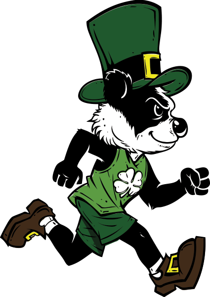 Run Badger - Badger Leprechaun (425x600)