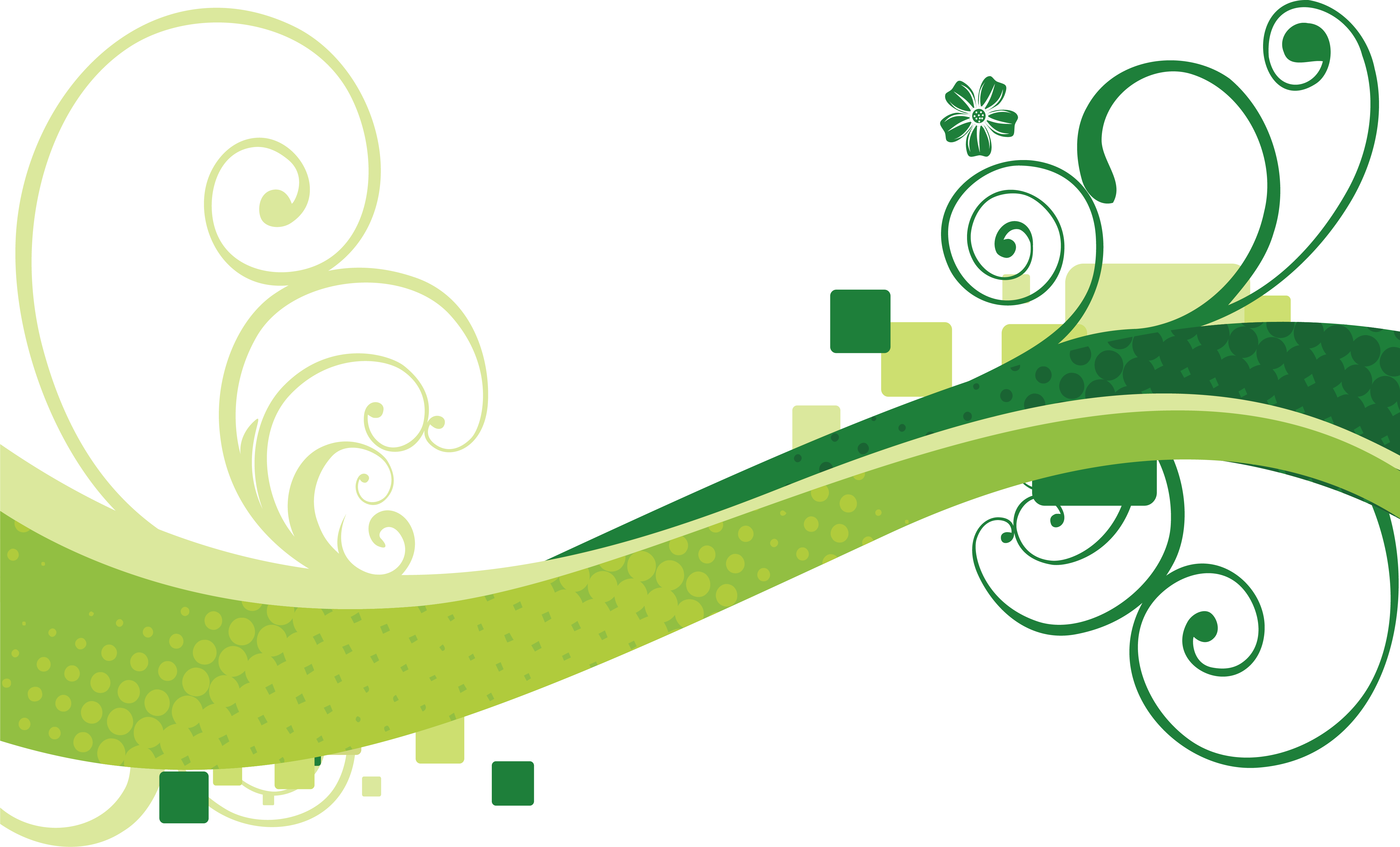Euclidean Vector Green Wind Wave Wave Vector - Green Vector Waves (4734x2863)