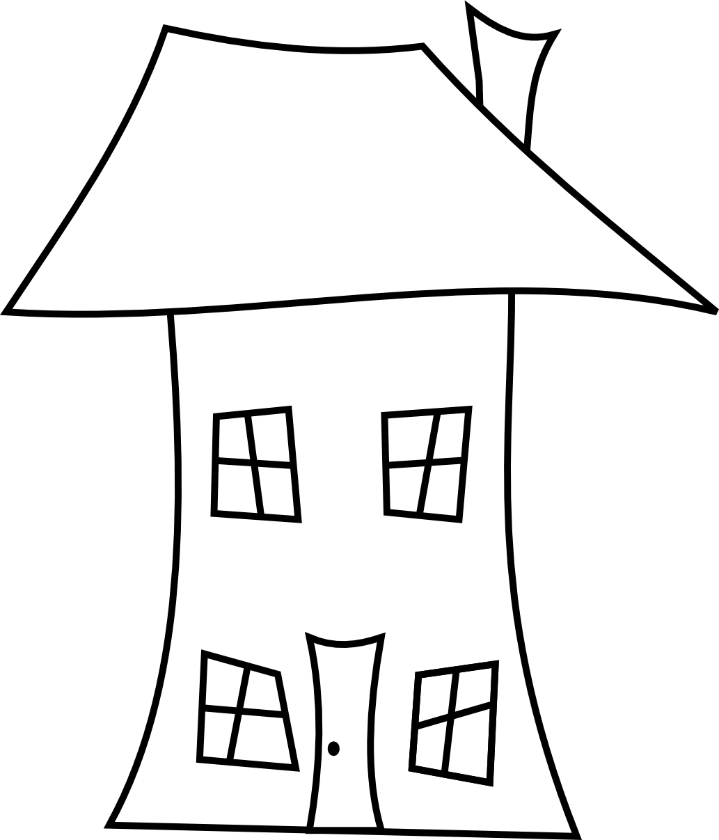 House Line Drawing - House Line Drawing (1033x1207)