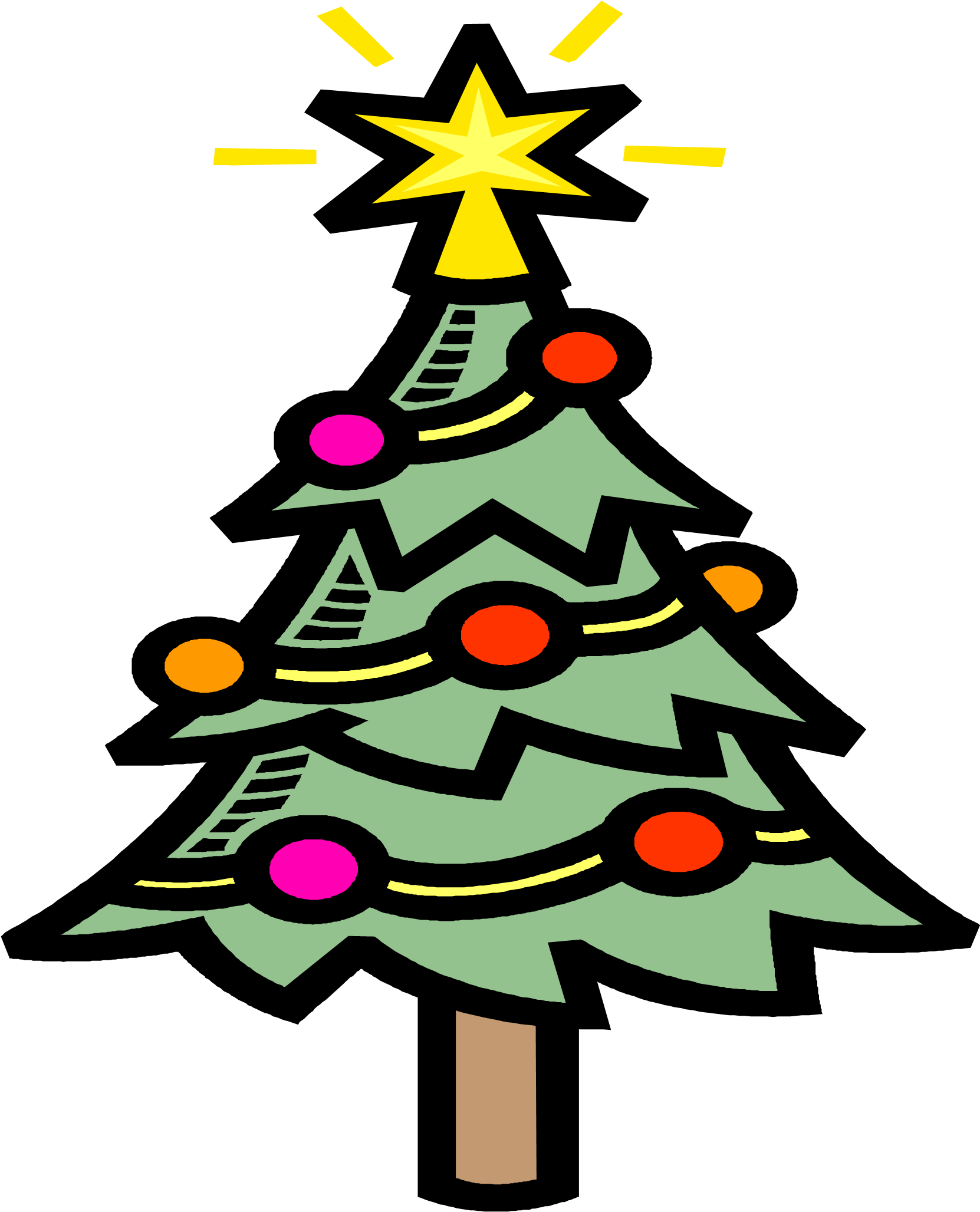 Combwich Christmas Tree - Drawing (1685x2088)