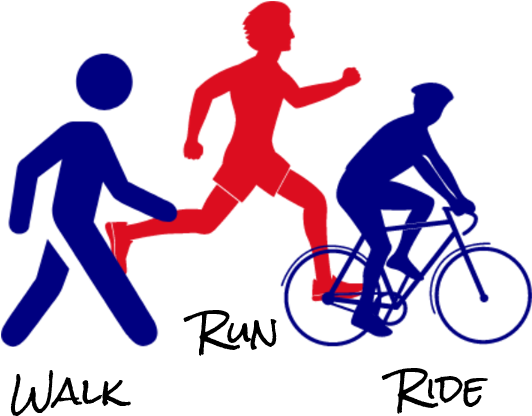 Join Us For Our Walk Run Ride Event - Caution Walking Sign (601x443)