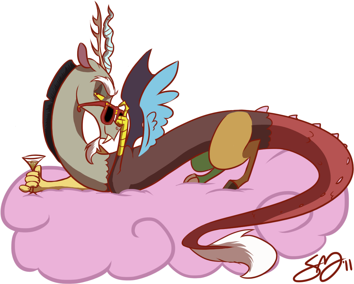 Discord X Reader - Cartoon (1300x1000)