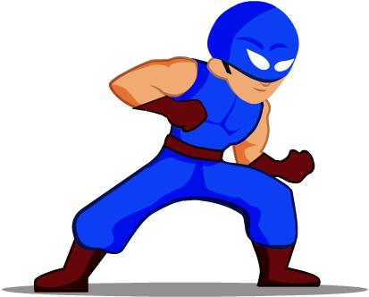 Blue Warrior - Cartoon (600x500)