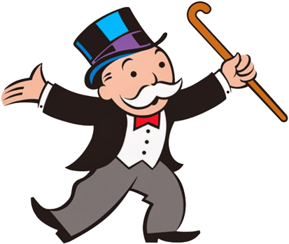 Program - Mr Monopoly Man Transparent Background (412x412)