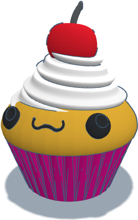 Cartoony Cupcake - Cupcake (441x441)