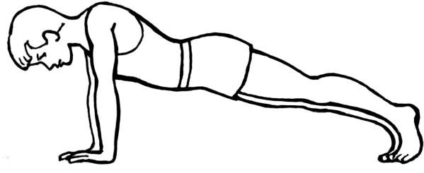 Push-up - Clipart - Push Ups Stick Figure (600x252)