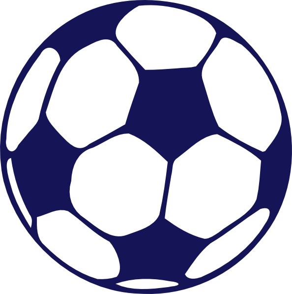 Soccer Ball Vector Blue (594x597)