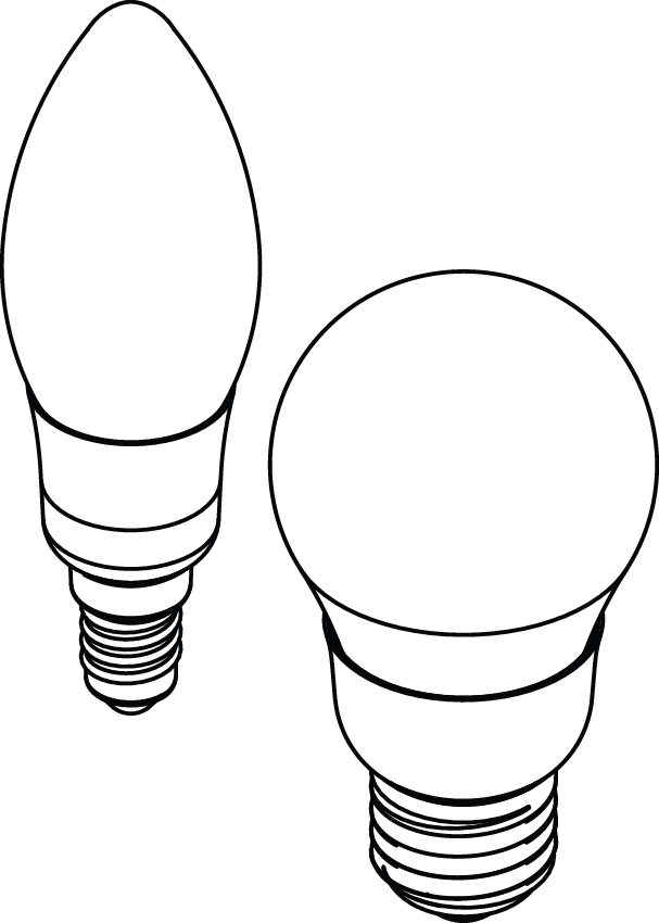C) Decorative Lighting - Line Art (607x850)