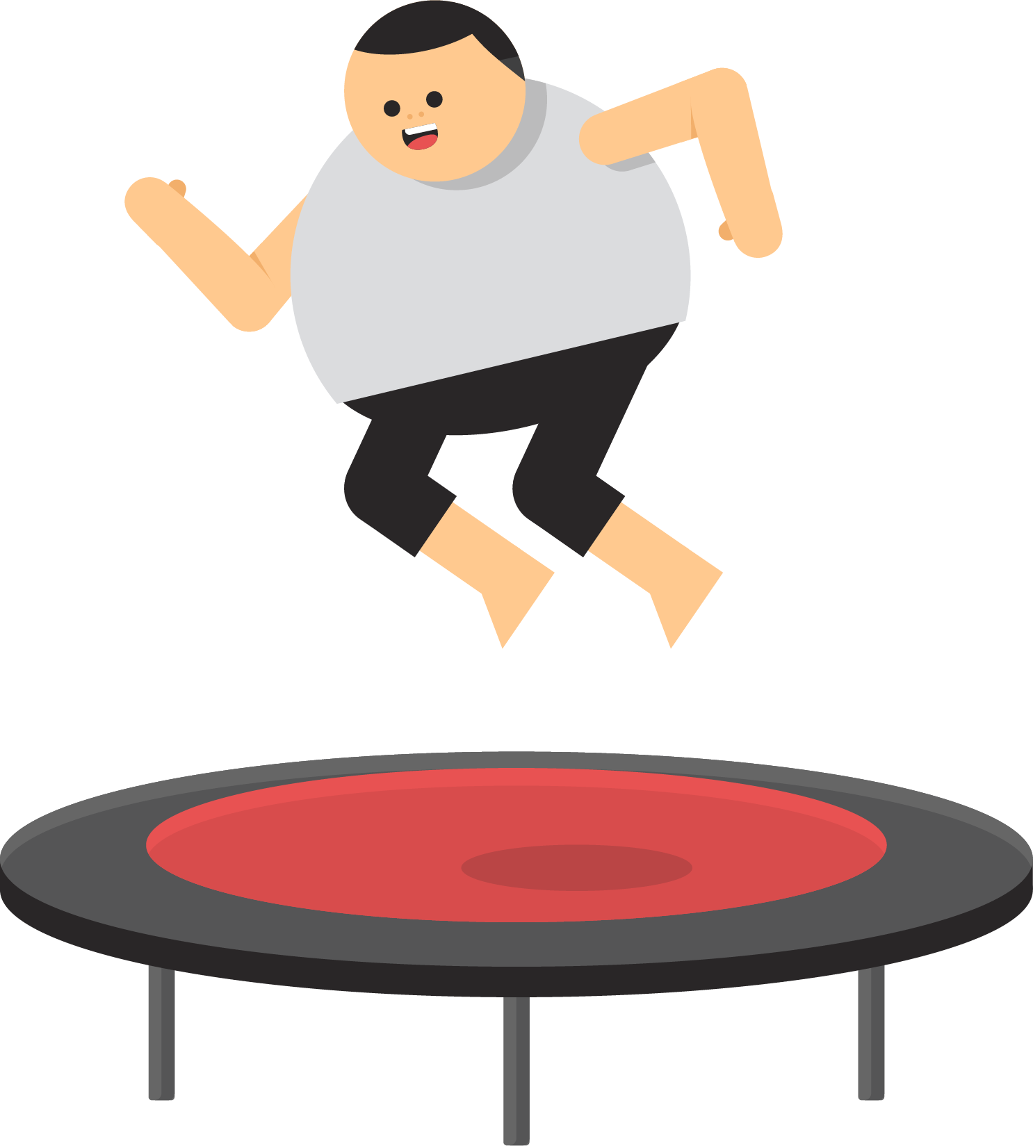 Fat Playing Trampoline - Trampoline (1486x1649)