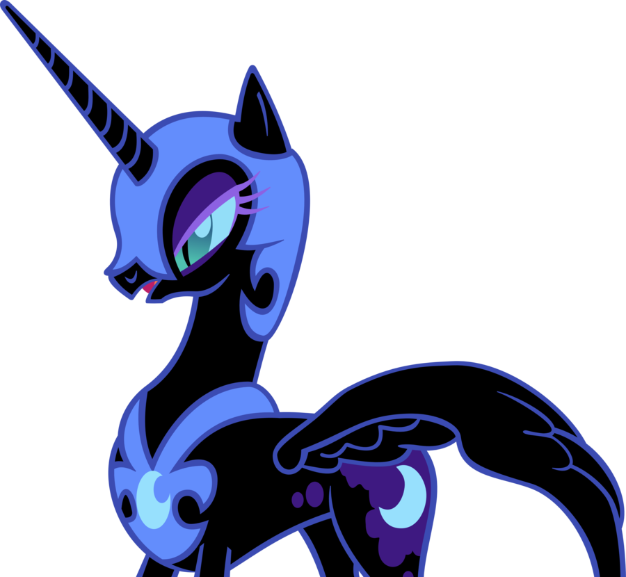 Creeper Face On Moon - Nightmare Moon Vector (900x830)
