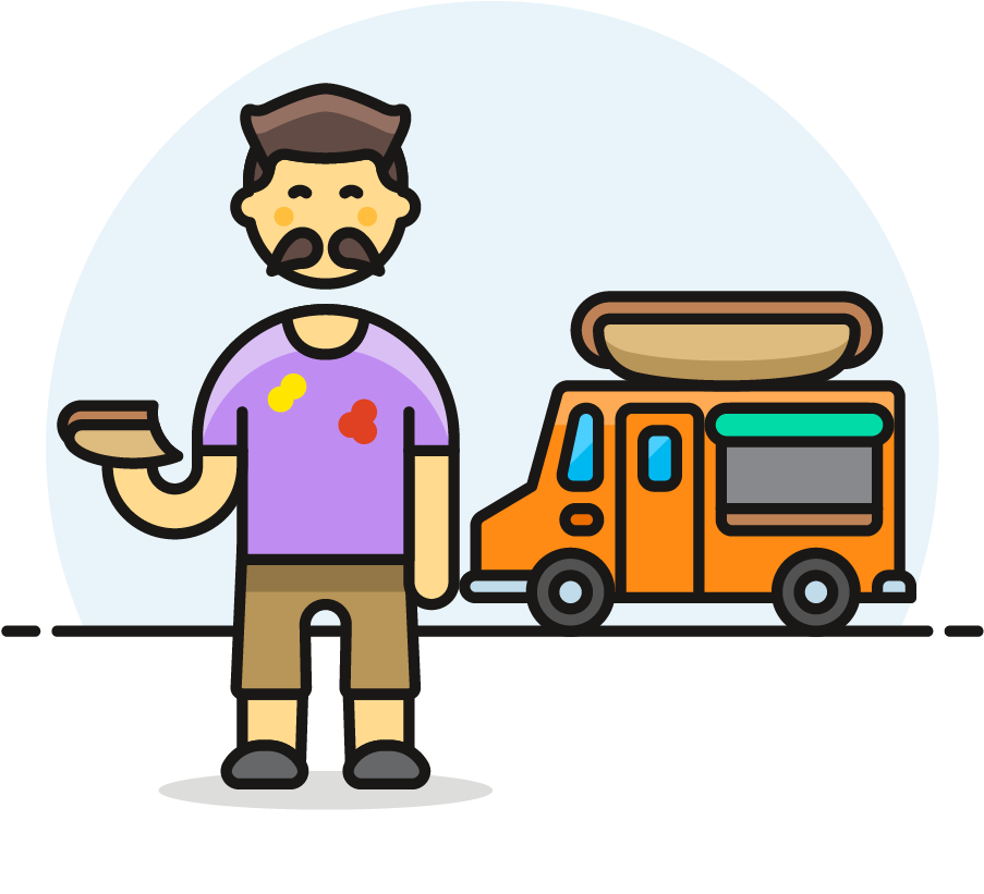 35 Hotdog Food Truck Male Asian - Fast Food (1025x1148)