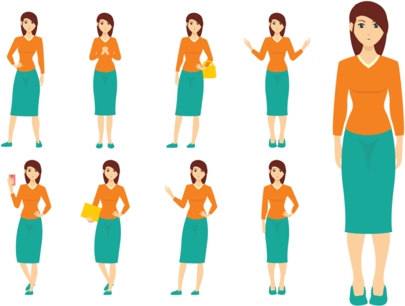 Mujer Vectors - Mujer Vector Png (700x490)