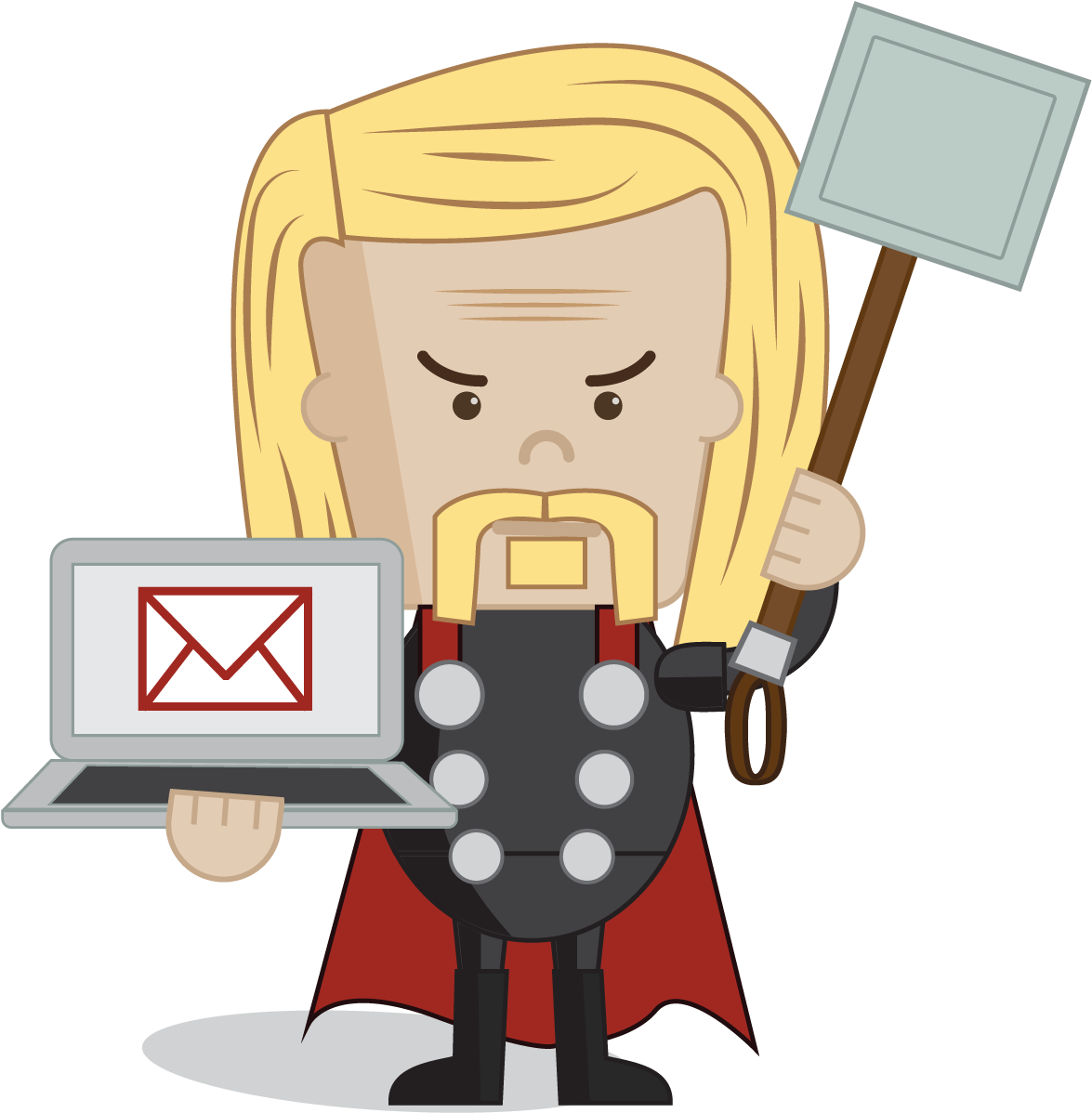 Avengers Characters Thor - Cartoon (1250x1250)