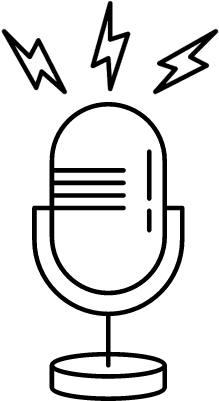 Microphone Outline With Opened Line Vector - Microphone (400x400)