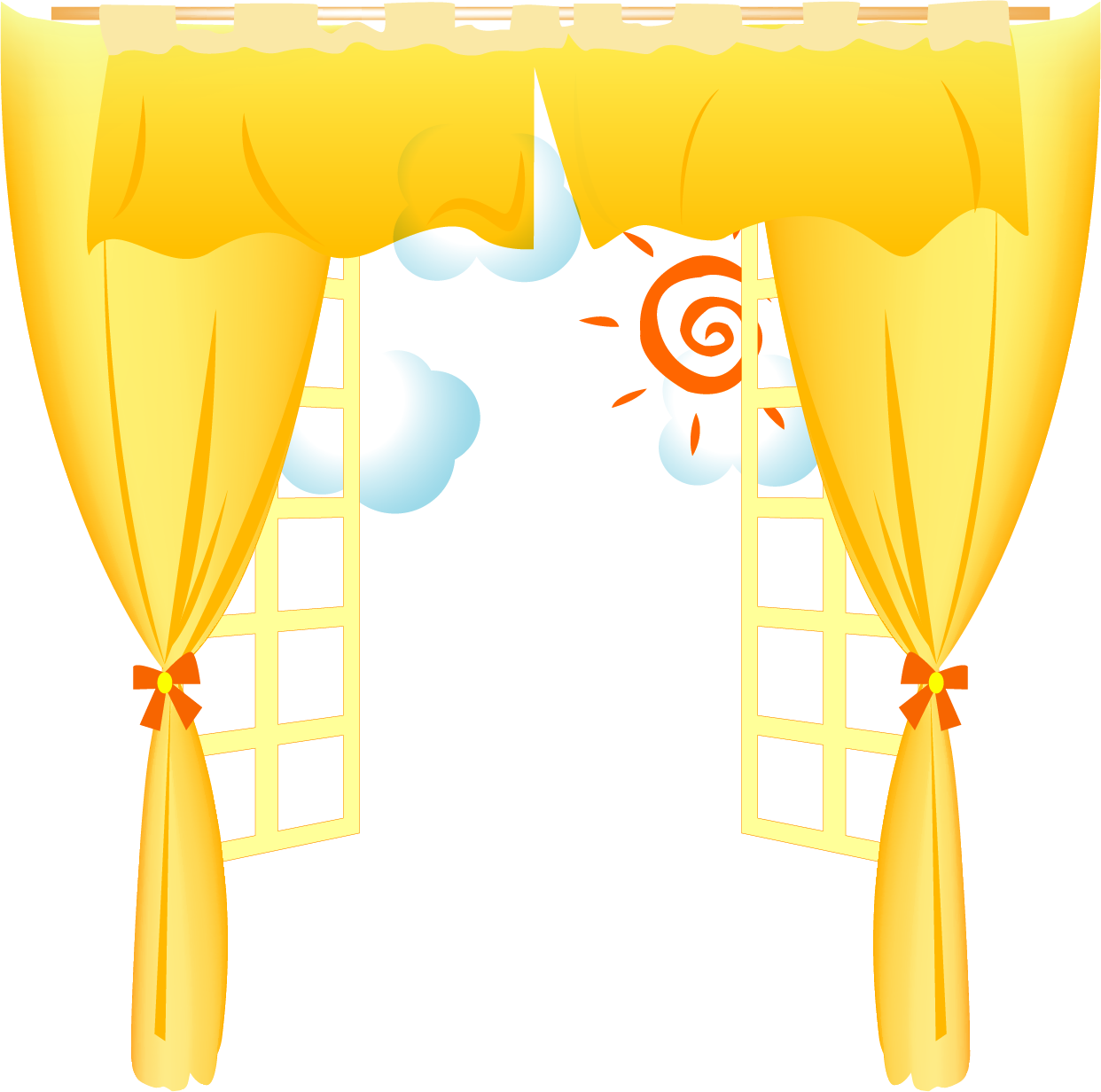 Vector Painted Curtain - Vector Painted Curtain (1242x1232)