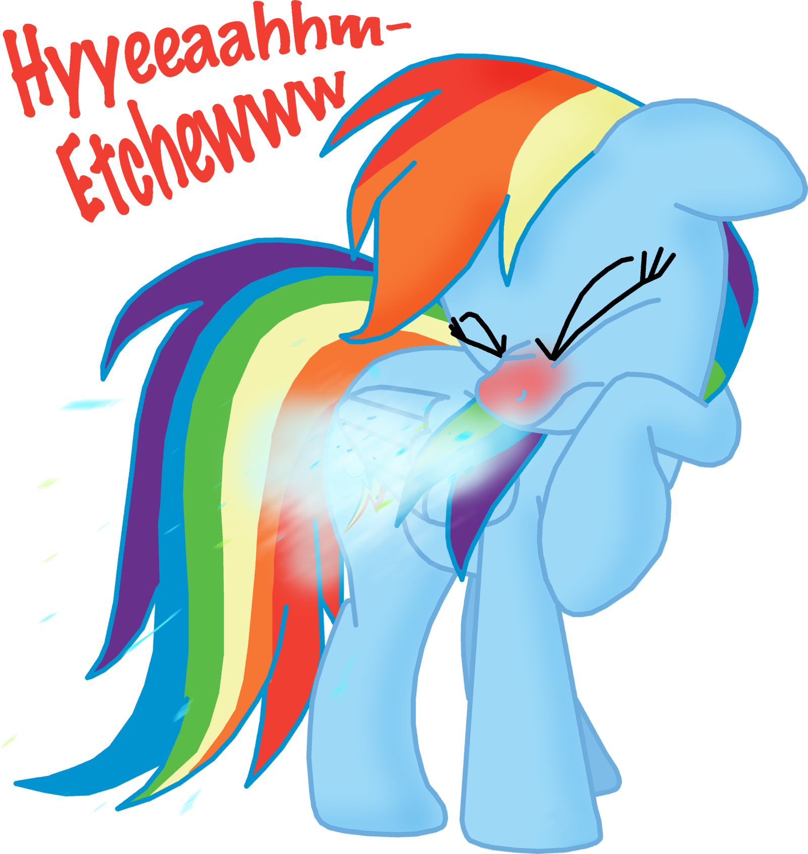 Rainbow Dash - Mlp Rainbow Dash Sneeze (1600x1691)