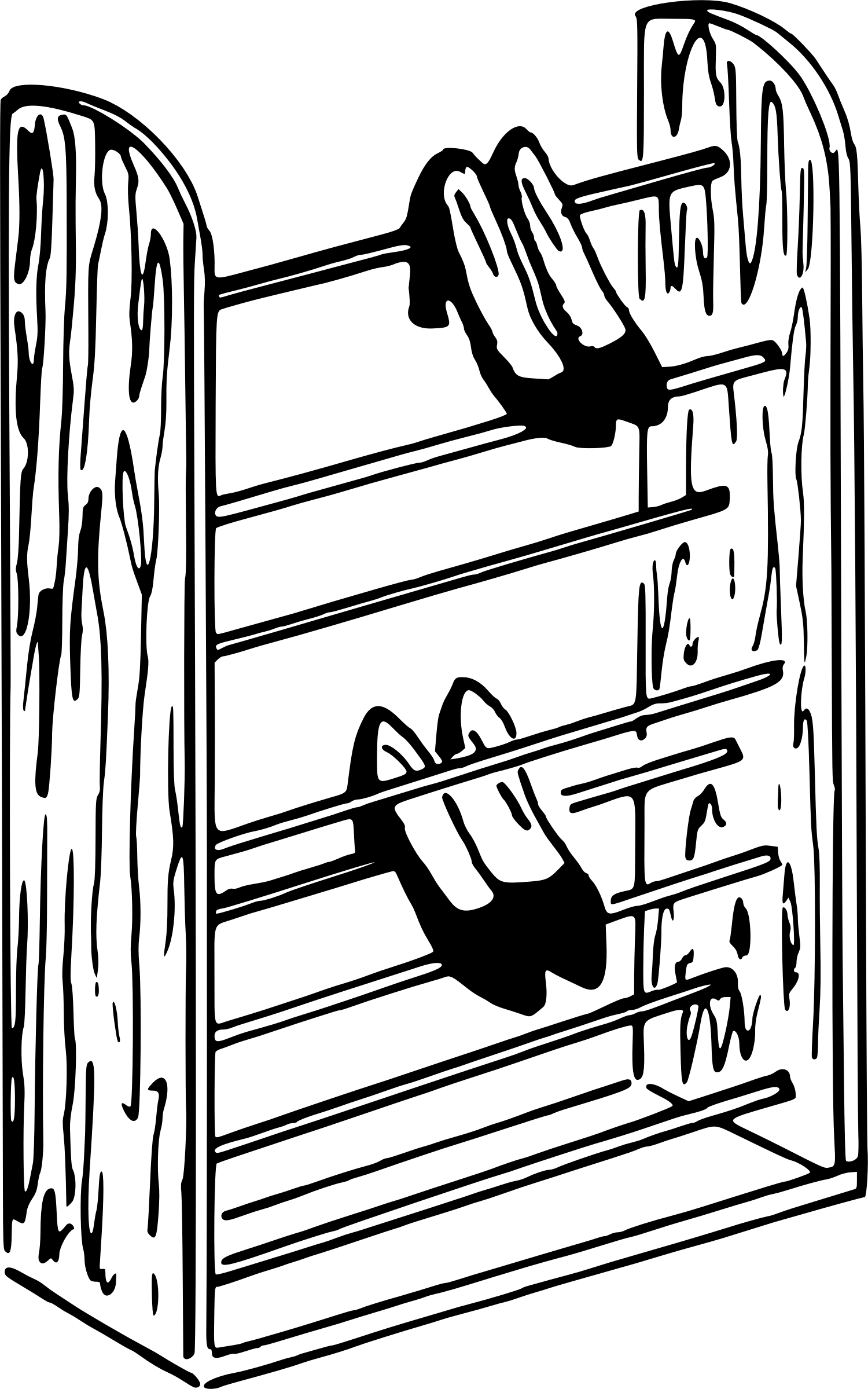 Big Image - Shoe Rack Line Drawing (1500x2399)