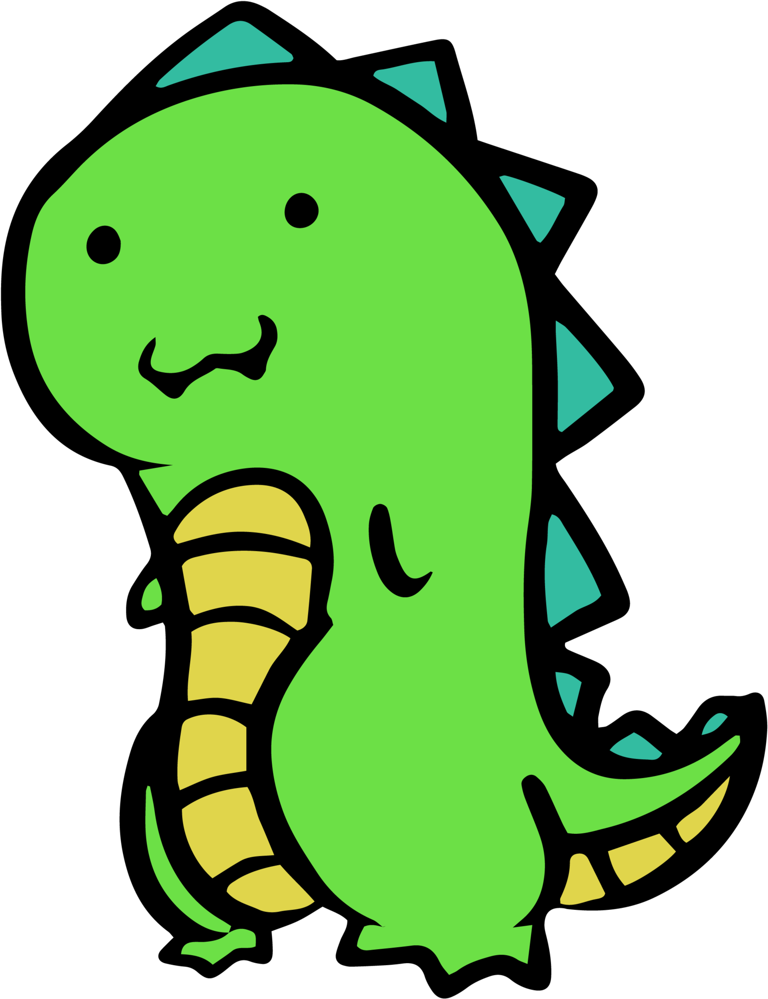 Cute Dinosaur Transparent - Comics (1600x2070)