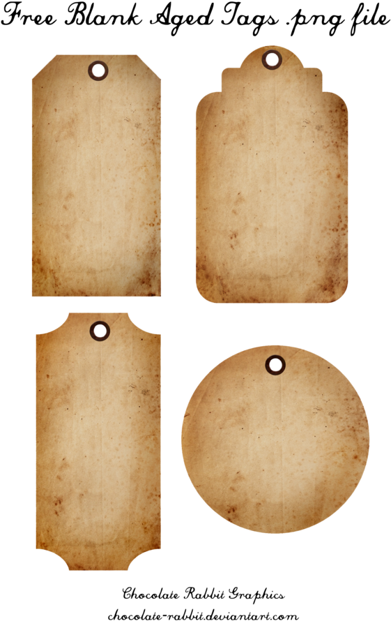 Free Aged Tags - Scrapbooking (786x1017)