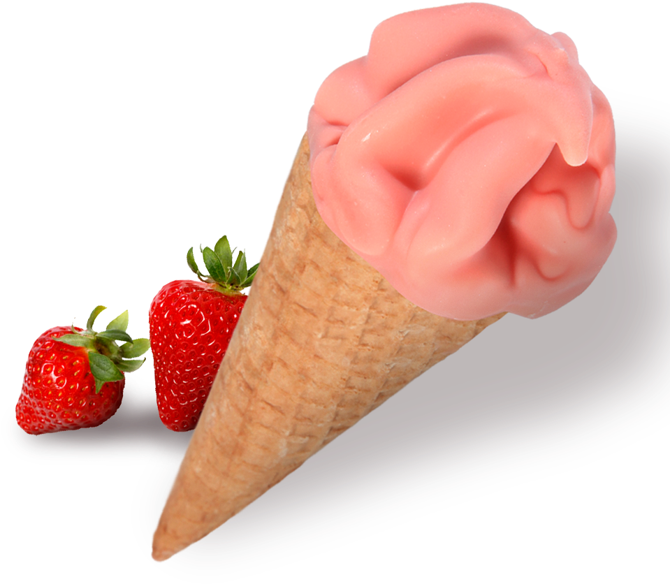 Strawberry Cone - Χωνακι Φραουλα (1000x1000)