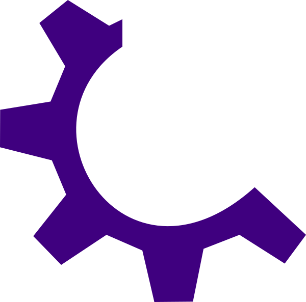 Blue Gear Clipart (600x593)