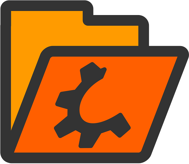 Computer, Flat, Icon, Folder, Open, Orange, Directory - Folder (800x800)